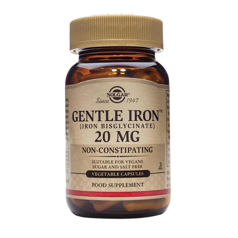Solgar Gentle Iron 20mg Vegetable Capsules 30s