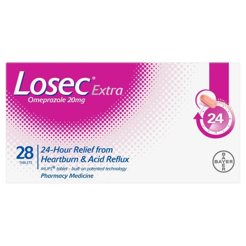 Losec Extra Tablets 20mg 28s